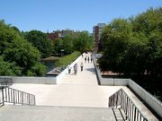 The walkway in front of Cooper Library